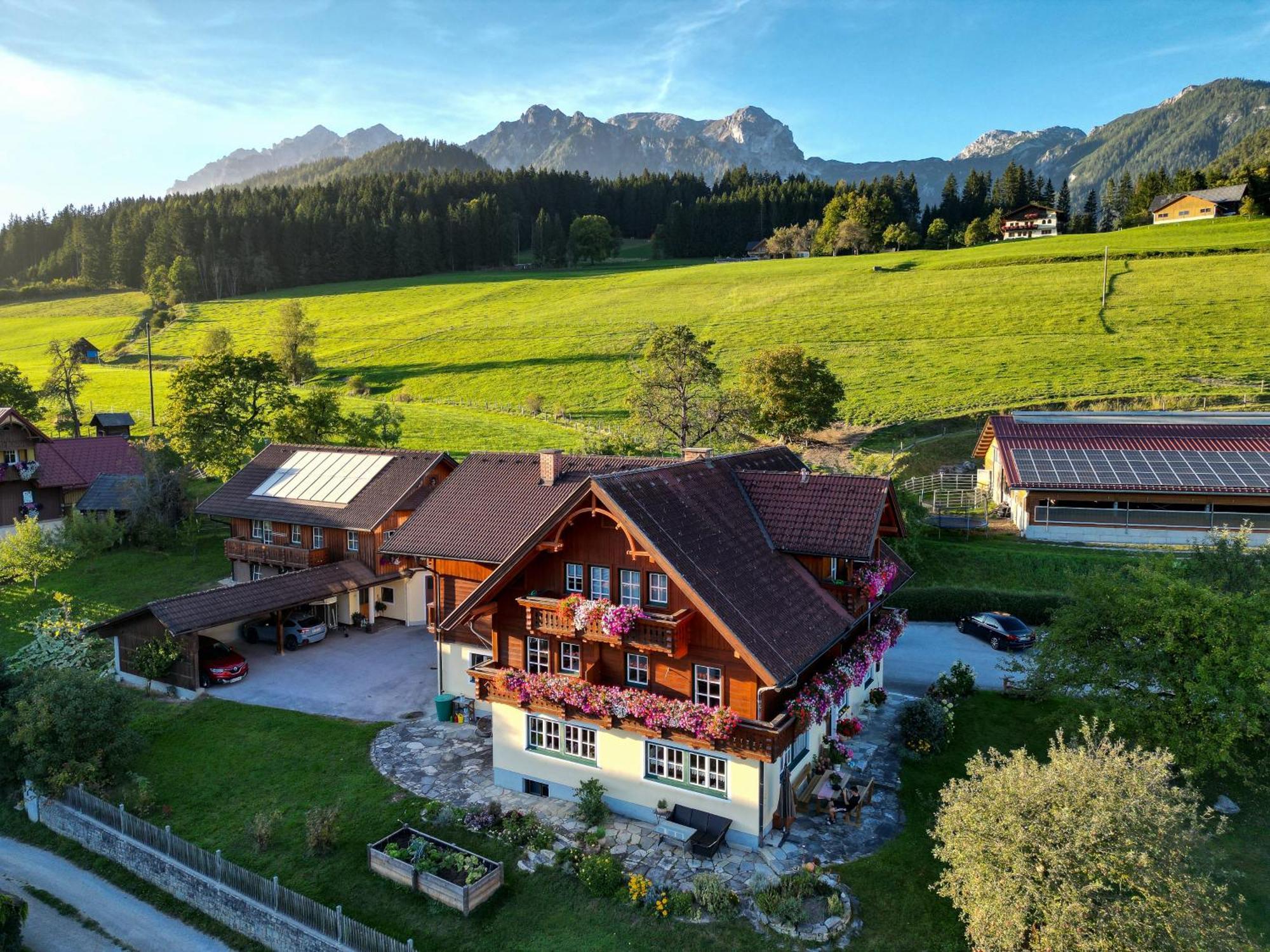 Linarhof Apartment Urlaub Am Bio Bauernhof Haus im Ennstal Exterior photo